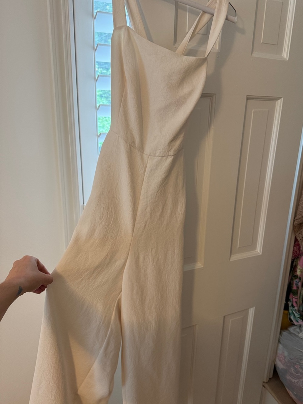 Wilfred Cream Wide-Leg Jumpsuit